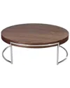 Pangea Home Riso Side Table In Brown