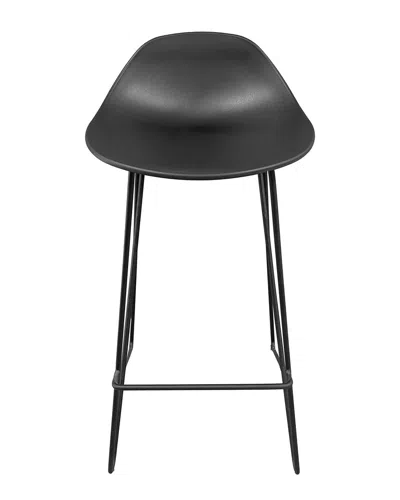 Pangea Home Set Of 2 Albert Barstools In Black