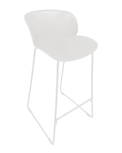 Pangea Home Set Of 2 Cal Barstools In White