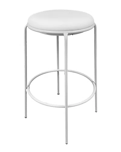 Pangea Home Set Of 2 Sly Barstools In White