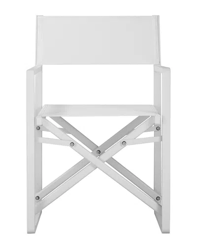 Pangea Home Set Of 2 Sunset Outdoor Directors Chairs In White