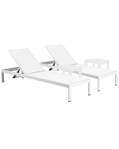 Pangea Home Set Of 4 Sally Lounger In White