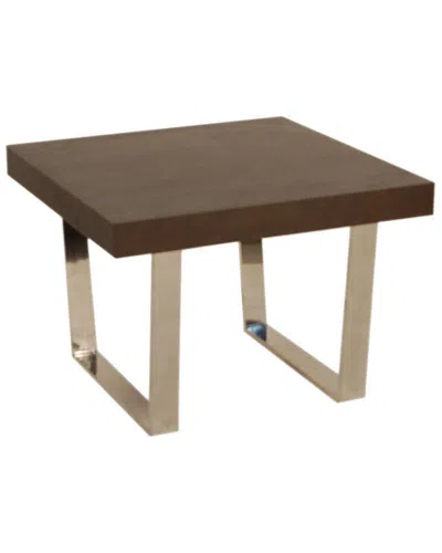 Pangea Home Sien Side Table In Brown