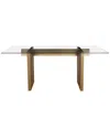 Pangea Home Spencer Dining Table In Gold