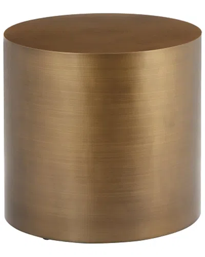 Pangea Home Spencer Round Side Table In Gold