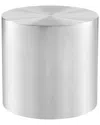 Pangea Home Spencer Round Side Table In Silver