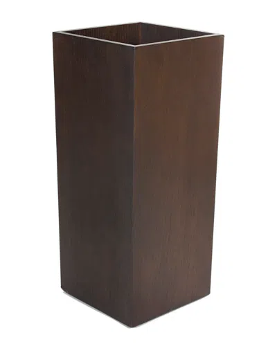 Pangea Home Tall Flower Barrel In Brown