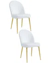 Pangea Home Vera Set Of 2 Chairs In White