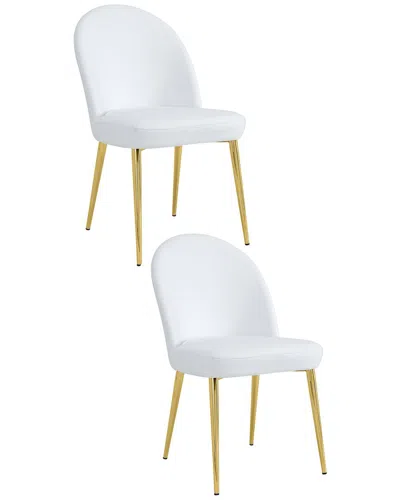 Pangea Home Vera Set Of 2 Chairs In White