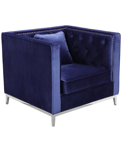 Pangea Home Vivienne Sofa Chair In Blue