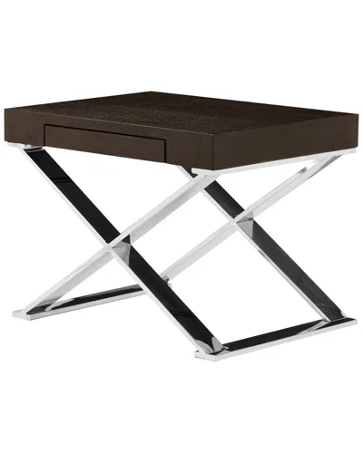 Pangea Home X-leg Side Table In Black