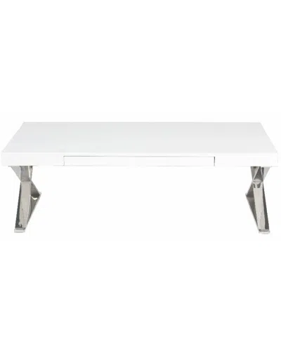 Pangea Home X-leg Coffee Table In White