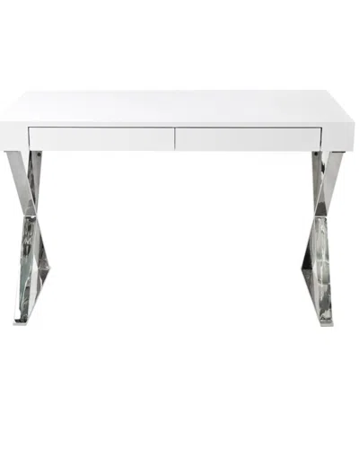 Pangea Home X-leg Desk In White