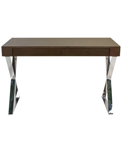 Pangea Home X-leg Desk In Brown