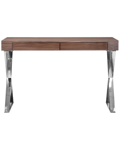 Pangea Home X-leg Desk In Brown