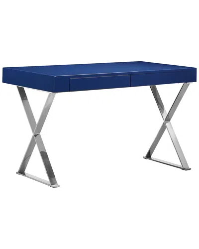 Pangea Home X-leg Desk In Blue