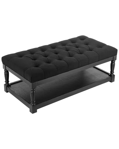 Pangea Home Z-athena Rectangular Coffee Table In Black