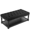 Pangea Home Z-athena Rectangular Coffee Table In Black