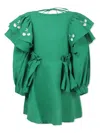 Pangolini Cherry Dress In Green