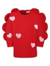 Pangolini Heart-print Dress In Red