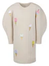 Pangolini Ice Cream Dress In Neutrals