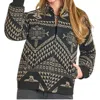 Panhandle Aztec Bomber Jacket In Black In Black