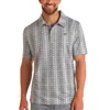 Panhandle Aztec Print Snap Polo Shirt In Dark Grey In Multi