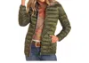 Panhandle Hooded Puffer Jacket In Olive In Green