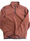 Panhandle Men's Heather Knit 1/4 Zip Sweater Jacket In Rust