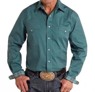 Panhandle Men's Long Sleeve Shirt In Teal