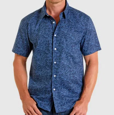Panhandle Men's Slim Natural Modern Vintage Paisley Shirt In Navy In Blue
