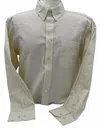 Panhandle Men's Solid Button Down Shirt In Eggshell In Gray