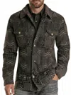 Panhandle Men's Wool Commander Coat In Aztec In Multi