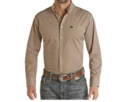 Panhandle Select Bullion Print Shirt In Tan In Multi