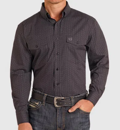 Panhandle Slim Basic Button Down Long Sleeve Shirt In Charcoal In Multi