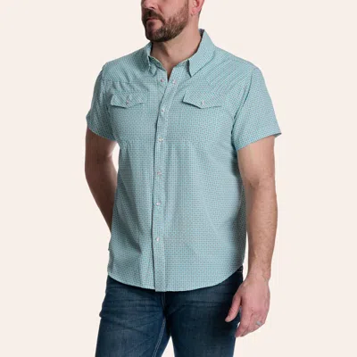 Panhandle Slim Men's Green Geo Print Pearl Snap Performance Western Shirt