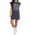 Panhandle Studded Cap Sleeve Dress In Black In Black