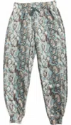 Panhandle Women's Rock & Roll Cowgirl Range Athletic Jogger Pants In Aqua Snake