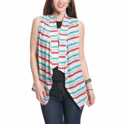 Panhandle Women's Serape Printed Vest In Natural In White