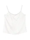 Panicale Beaded Strap Tank Top In White