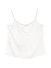 Panicale Beaded Strap Top In White