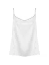 Panicale Beaded-trim Silk Top In White