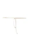Panicale Bead-embellished Leather Belt In White