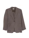 Panicale Belted Single-breasted Jacket In Brown