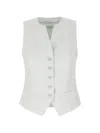 Panicale Buttoned Waistcoat In White
