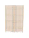 Panicale Check Pattern Scarf In Beige