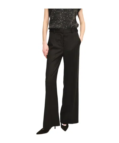 Panicale Chevron Palazzo Trousers In Black