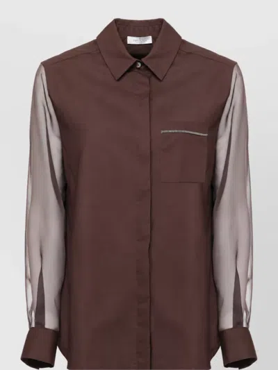 Panicale Cotton Silk Long-sleeve Shirt