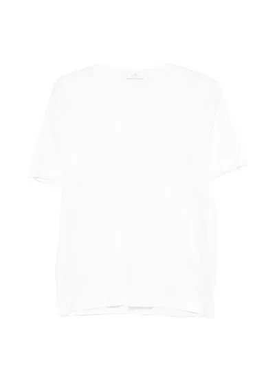 Panicale Cotton-silk Blend T-shirt In White