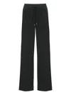 Panicale Drawstring Cotton Trousers In Black